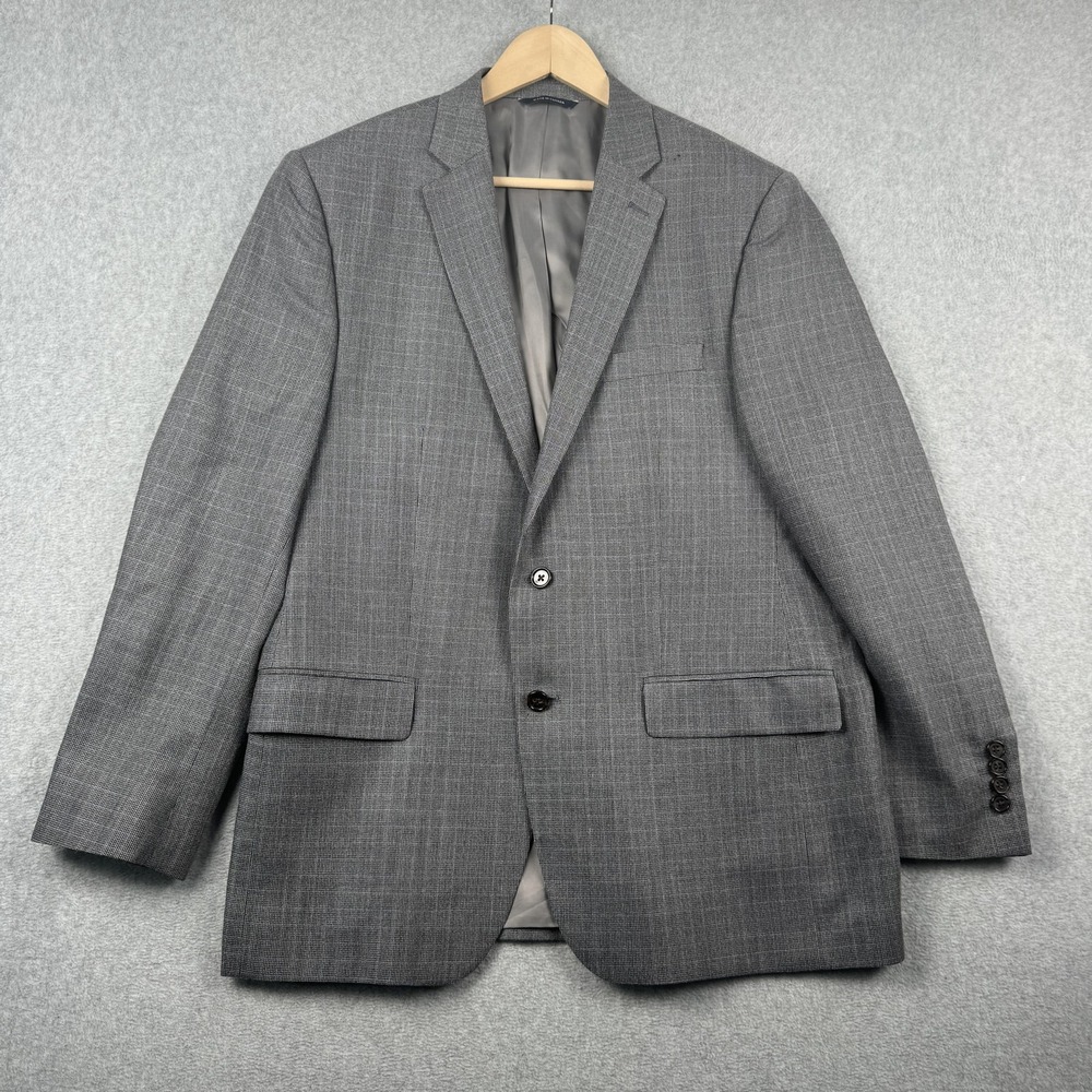 Ralph Lauren Blazer Mens 42R Gray Blue Silk Wool Glen Plaid Sport Coat Canada - Picture 1 of 12